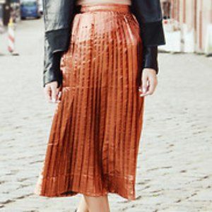Asos - Copper Metallic Midi Skirt